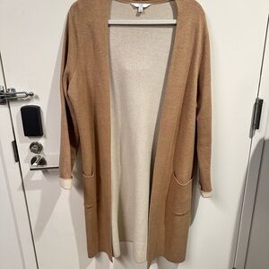 Time and Tru Camel Open-Front Cardigan